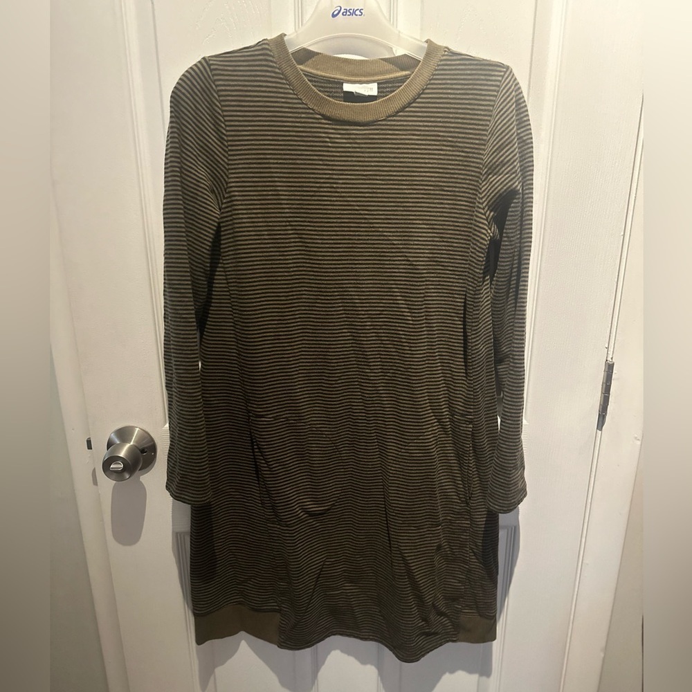 J Jill PureJill Green Long Sleeve Round Neck Sweater Dress Size Small Women’s - Picture 1 of 6